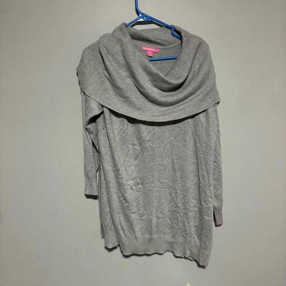 Woman within Gray Cowl Neck Sweater womens size 1X